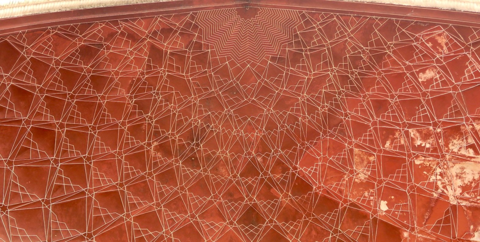 geometric patterns of cieling of gate to Taj Mahal